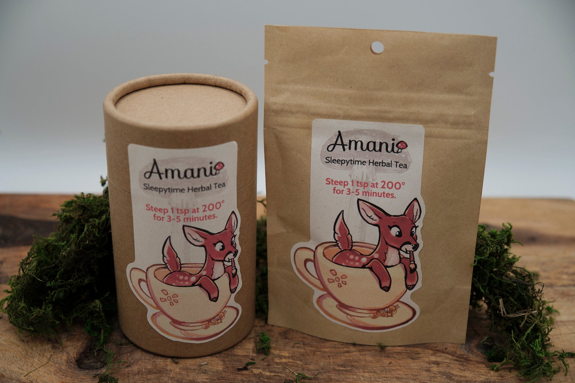 a full size and sample size of amani tea