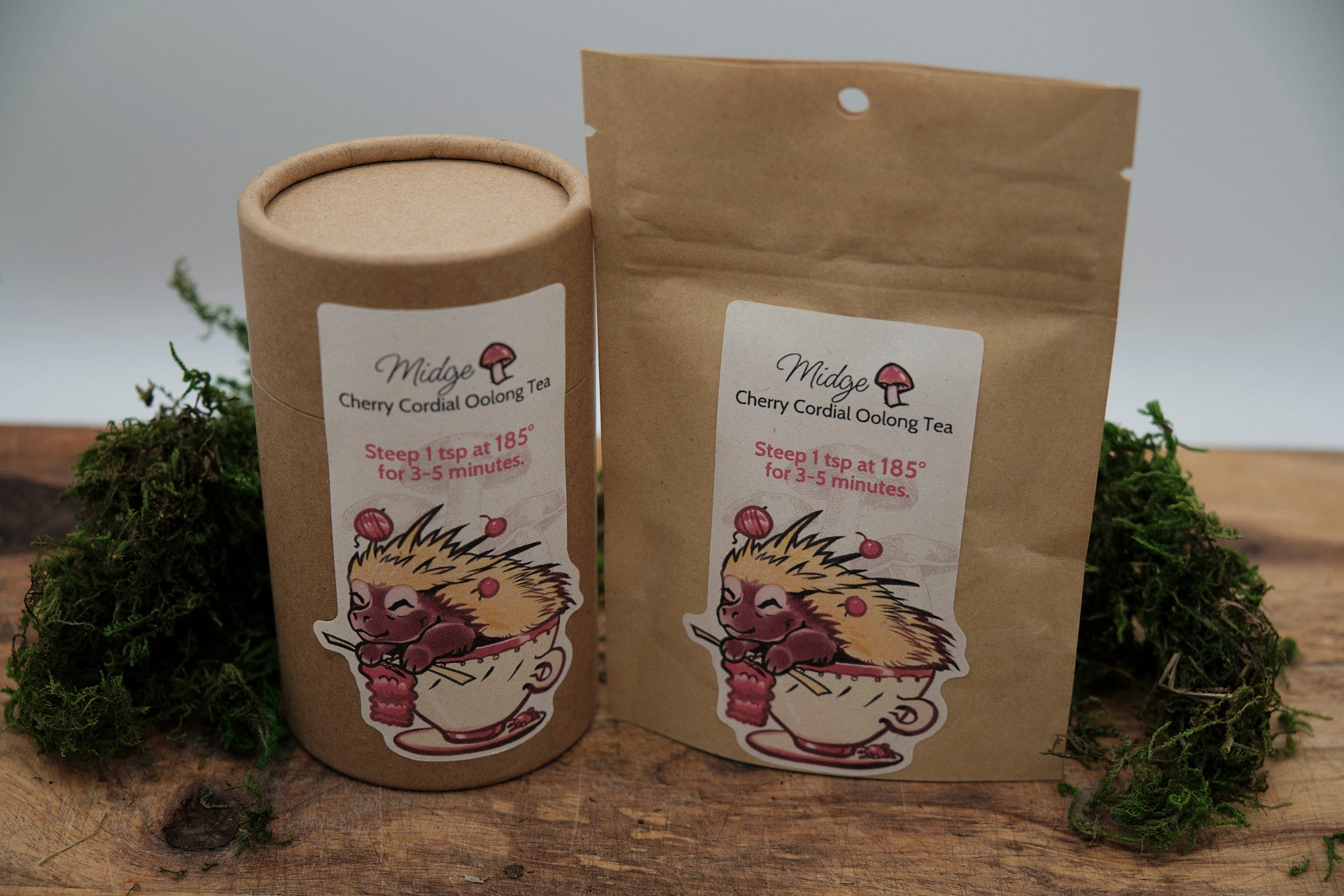 Midge's Cherry Cordial Oolong Tea packaging