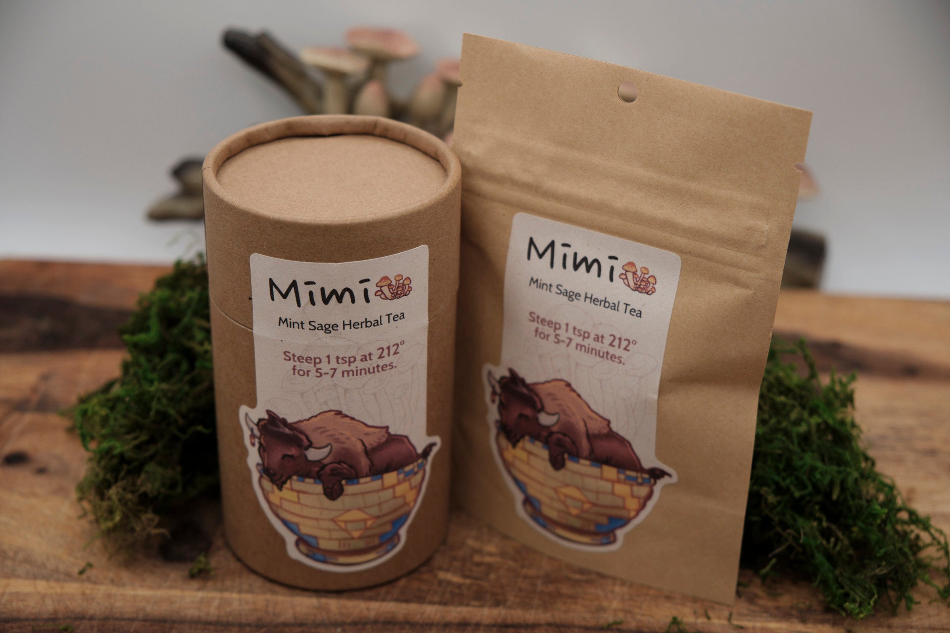 Té de hierbas de menta y salvia de Mimi en hojas sueltas